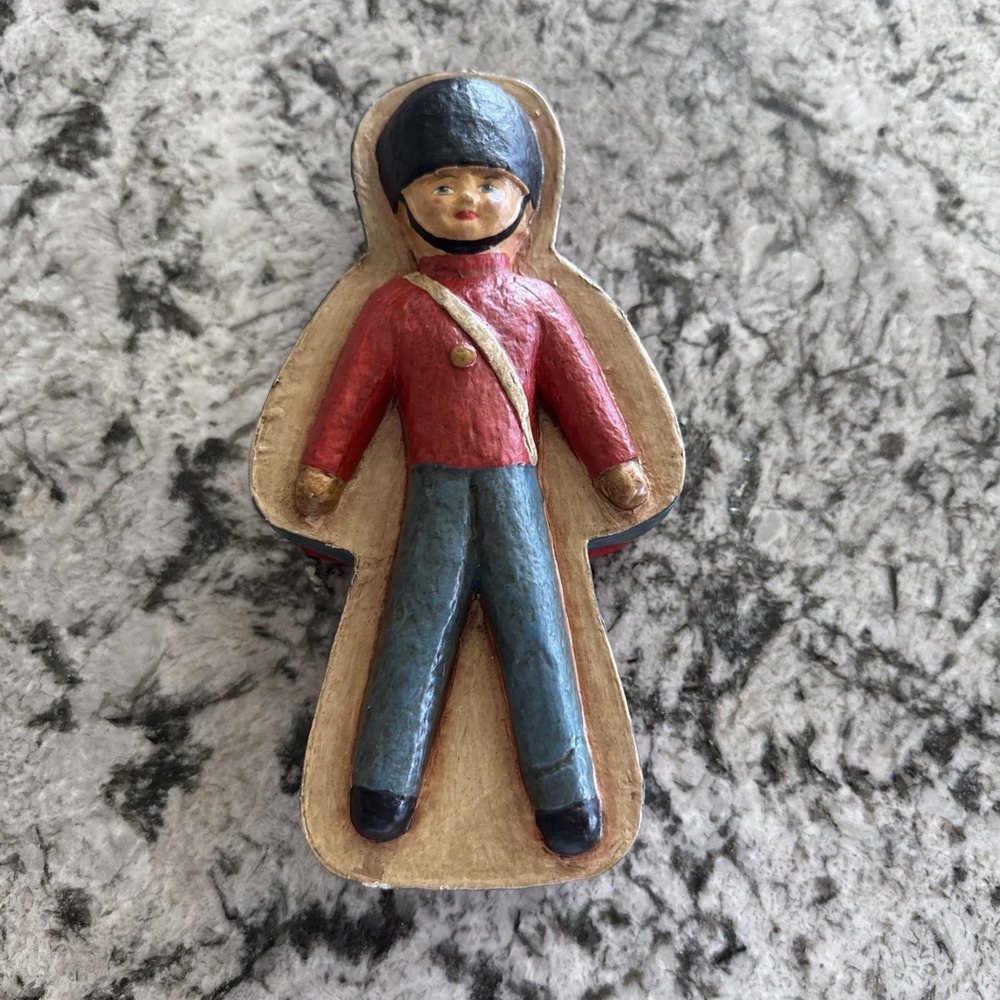 Vintage Royal Guard Toy Soldier Paper Mache Box